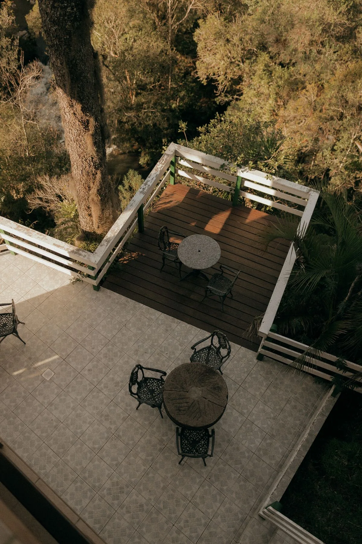 Terrasse en bois dans un environnement végétalisé, illustration du rendu, du confort d'usage et de l'exposition à considérer avant de choisir une essence