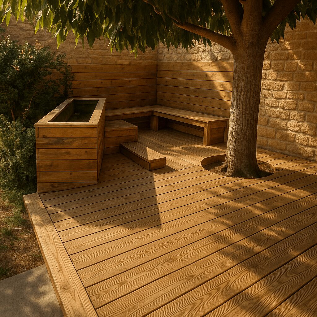Terrasse sur plots réglables à Mérignac Mondésir